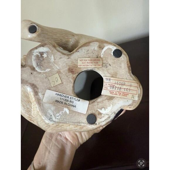 Vintage Chinoiserie Porcelain Ceramic Monkey Baby Lotus Flower People Rep China - Picture 2 of 16